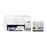 Epson EcoTank ET-2800 Wireless Color All-in-One Cartridge-Free Supertank Printer with Scan and Copy – The Ideal Basic Home Printer - White, Medium