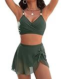 Blooming Jelly Womens Two Piece Swimsuit 2 Piece High Waisted Bikini Sets Tummy Control 2025 Swimsuits (L, Army Green)