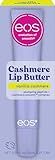 eos Cashmere Lip Butter - Vanilla Cashmere, Plumping Peptides, Smoothing, eos Lip Butter, Shea Butter, Lip Mask, Lip Moisturizer, Soft Lips, 0.35 fl oz