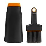 Fiskars Planting Soil Scoop & Brush Set, Dual-Sided Tool for Indoor Potting