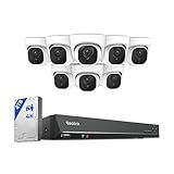 REOLINK 4K PoE Security Camera System Wired, 8pcs 8MP PoE Cameras, Smart Person/Vehicle Detection, 16CH NVR with 4TB HDD, H.265, 24/7 Recording, High Bitrate & Clear Stream, RLK16-800D8