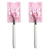 TOPPERFUN 2Pcs 23.6In Telescopic Rod Card Holder Reacher for Vehicle Parking Contactless Payment Pole Toll Swiping Stick Garage Parking Aid Tool