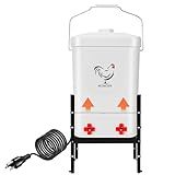 WISMOIER 3 Gallon Heated Chicken Waterer for Winter Automatic Chicken Water Heater for Winter,Adsjustable Height Anti-Freezing Poultry Drinker Watering System