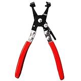 Wide & Flat band Hose Clamp Pliers, Coolant Hose Clips, Works on all Flat Band Style Hose Clamps of Removal and Installation,for Car Fuel Oil Water Pipe Repair Tools (Wide & Flat band Pliers)