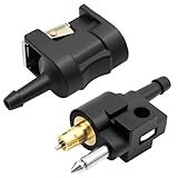 Aynaxcol 1/4 Inches 6mm Barb Female Fuel Line Quick Connector + 1/4 Inches 6mm Male Fuel Connector Replacement for Yamaha Outboard Motor