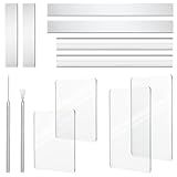 Amrules Clay Tools Kit, 12 PCS Polymer Clay Cutter Tools, Rectangle Shape Acrylic Press Board and Roller Pin Supplies Suitable for Shaping, Carving, Pottery Craft and DIY Projects