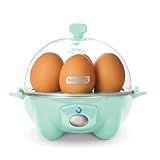Dash Rapid Egg Cooker - Boiler, Poacher & Steamer - Includes Measuring & Recipe Guide - Dishwasher Safe - Holds 7 Eggs, Aqua