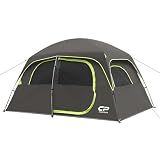 CAMPROS CP Upgraded 6 Person Camping Tents, Waterproof Family Tent | Larger Mesh Windows & Door, Double Layer, Easy Set Up, All-Season Dome Tent with Top Rainfly & Carry Bag