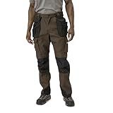 Caterpillar Trademark Work Pants for Men Built from Tough Canvas Fabric with Cargo Space and Ease of Movement, Classic Fit Dark Earth/Black