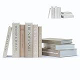 ORITZIO 9 Faux Books Neutral - Decorative Box with Hidden Storage, Neutral Home Accessory, Bookshelf Accent, Coffee Table Book, Home Staging Accessory, Paper Wrapped Books