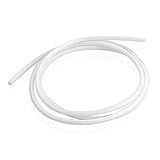AMX3d PTFE Teflon Bowden Tube for 1.75 Filament (2.0mm ID/4.0mm OD) 1.5 Meters – White Connector Tubing for 3D Printer