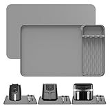 Silicone Hsilicone Mats for Kitchen Counter,26x16 Inch Heat Resistant Mat for Air Fryer,Kitchen Accessories Holder Pad for air fryer/Microwave/Oven,Compatible with Ninja/Cosori/Chefman/Toshiba/Cosori