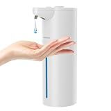 Aunmaon Automatic Soap Dispenser Touchless, Modern, Kitchen & Bathroom, Hands-Free, Adjustable Volume, Long Battery Life, Compatible with Thick & Thin Soap, Easy for Toddlers, Clog-Free, White