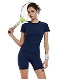IUK Workout Sets for Women 2 Piece Matching Gym Outfit Short Set