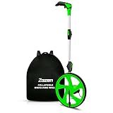 Zozen Measuring Wheel in Feet and Inches, Double Collapsible, 12.5" Green