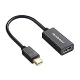 Anbear Mini Displayport to HDMI Adapter Thunderbolt to HDMI Cable, Gold-Plated Display Port to HDMI Adapter Compatible with MacBook Pro, MacBook Air, Mac mini, Microsoft Surface Pro