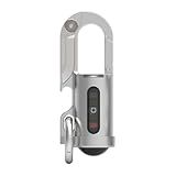 DLinky Mini Portable 1200lm Led Super Bright EDC Keychain Flashlight H Pro .USB Rechargeable for Camping, Emergency, Men Gadgets Light... (Silver-White)
