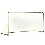 Franklin Sports Premier Steel - Folding Backyard Soccer Goal with All Weather Net - Kids Backyard Soccer Net - Easy Assembly - 10x5' - Black