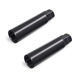 StanceMagic 2pcs Small 6 Point Spline Drive Tuner Replacement Socket Key Tool for Aftermarket Six-Spline Wheel Lock Lug Nuts - 17.6mm Inner Diameter - 19mm 3/4 21mm 13/16 Hex Socket Wrench - Black