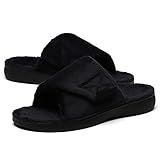 SOLLBEAM Women's Plantar Fasciitis Fuzzy House Orthopedic Adjustable Slippers With Arch Support Orthotic Heel Cup Sandals For Ladies