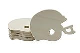Creative Hobbies® 4 Inch Unfinished Wooden Shapes - Ready to Paint or Decorate Football Helmets | 12 Pack