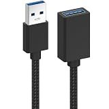 Vanjua USB Extension Cable-3.3FT, USB 3.0 Extension Cable, Male to Female Cord High Data Transfer Compatible with Webcam,USBKeyboard,Flash Drive,Hard Drive,Printer,Camera and More