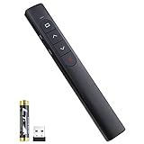 Wireless Presenter Remote, Presentation Clicker with Hyperlink & Volume Remote Control PowerPoint Office Presentation Clicker for Keynote/PPT/Mac/PC/Laptop(Battery Included)