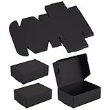 Craftdady 20pcs Black Corrugated Board Postal Boxes Small Shipping Boxes 3.26"x2.36"x1.18" Foldable Paper Mailer Boxes for Small Business Jewelry Gift Box for Wrapping Mailing Present