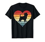Affenpinscher Dog Vintage Retro Heart Mom Gift Valentines Men Women Kids T-Shirt