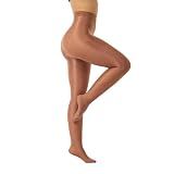 Frola Shaping Tights for Women 70D Shimmery Pantyhose for Dance Ballet Glitter Socks,Caramel,Large-X-Large