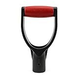 QWORK Plastic Spade Shovel with D Grip, 1-1/4" Polypropylene Shovel Handle for Digging and Raking