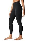 CRZ YOGA Butterlift Workout Leggings 25" - High Waisted Pilates Gym Athletic Womens Yoga Pants Buttery Soft Black Medium