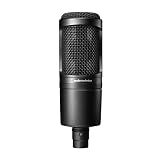Audio-Technica AT2020 Cardioid Condenser Studio XLR Microphone, Ideal for Project/Home Studio Applications, Black