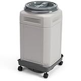 Mighty Tuff 13 Gallon, 54 Lbs Capacity, BPA-Free Pet Food Storage Container with Rolling Dolly on Wheels and Perfect Portion Scoop, Mobile Solution for Air-Tight Pet Food Storage