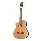 Ortega Guitars 6 String Family Series Pro Solid Top Acoustic-Electric Nylon Classical Guitar w/Bag, Left-Handed (RCE131L)