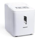 Igloo Portable Ice Maker with Scoop - Countertop Ice Maker with LED Control Panel & 1.5 Qt Water Tank - Ice Maker Produces 26 Lbs. of Ice in 24 Hours with 9 Large or Small Cubes in 7 Minutes- White