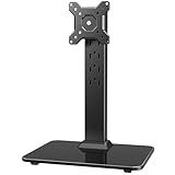 HUANUO Monitor Stand, Freestanding VESA Mount for 13 to 34 Inch Screens, Holds up to 44lbs, 5 Height Options, Swivel Desk Stand Riser With 360 Rotation, VESA 75x75mm/100x100mm