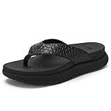 YOCCI Women's Plantar Fasciitis Flip Flops Orthopedic Arch Support Comfortable Recovery Walking Cushion Sandals