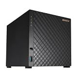 Asustor Drivestor 4 Gen 2 AS1204T, 4 Bay NAS, Quad-Core 1.7GHz CPU, 2.5GbE Port, 1GB DDR4, 3 USB 3.0, Best Budget Home Cloud, Small Office Backup, 4K Media Center, Network Attached Storage (Diskless)
