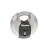 Master Lock Magnum Heavy-Duty Stainless-Steel Discus Padlock with Keys, Keyed Alike Heavy Duty Storage Lock for Indoor or Outdoor Use, M40XKAD