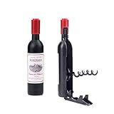 Kikkerland Magnetic Wine Bottle Corkscrew, Black