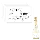BOXOB 10pcs Bridesmaid Proposal Mini Champagne Labels, Black I Can't Say I Do Without You Stickers Bridesmaid Proposal Stickers Decor for Bridal Shower Bachelorette Party Supplies Decorations