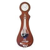 Ambient Weather BA212 Wall Mounted Weather Station with Thermometer, Hygrometer, and Barometer - Cherry Finish