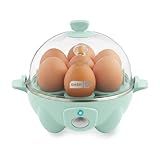 Dash Rapid Egg Cooker - Boiler, Poacher & Steamer - Includes Measuring & Recipe Guide - Dishwasher Safe - Holds 7 Eggs, Aqua
