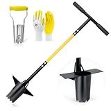 Jardineer 3PCS Bulb Planter Tools Set, Long Handle Bulb Planting Tool and Small Flowers Transplanter Tool for Tulips, Daffodils, Lily
