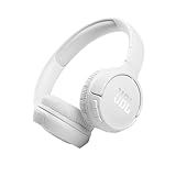 JBL Tune 510BT - Bluetooth headphones with up to 40 hours battery, microphone for call, foldable and comfortable, Android and iOs compatible (White)