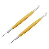 HJGarden 2PCS Stainless Steel Scribe Tool Cookie Scribe Tool Cookie Icing Pin for Cookie Decorating Icing Sugar Craft Cake Decorating Needle Home Kitchen Bakery Baking Supplies