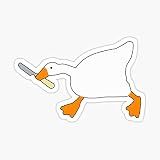 STICKY DUDE | Goose with Knife - Untitled Goose Game Sticker Vinyl Waterproof 3-5" | Yeti Cup Cooler Box Decal Car Laptop Wall Window Bumper (5in)