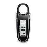 3D Pedometer for Walking, Step Counter with Clip & Lanyard, Accurate Fitness Tracker with Large Display & 10-Step Error Prevention for Seniors, Women, Men