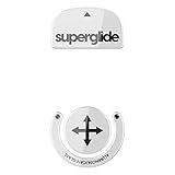 Superglide Glass Mouse Skates - Super Smooth Glide, Polished Round Edge, Super Fast Gaming Mouse Feet with Durable Sole for Logitech G Pro X Superlight1 (Type-S, White)
